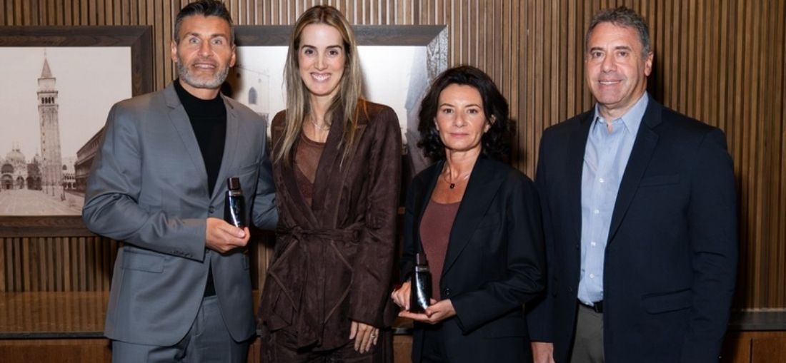 Foto: Divulgação - Clement Gavarry, Principal Perfumer; Renata Gomide, VP de Consumer Grupo Boticário; Honorine Blanc, Master Perfumer; e Artur Grynbaum, VP do Conselho Grupo Boticário
