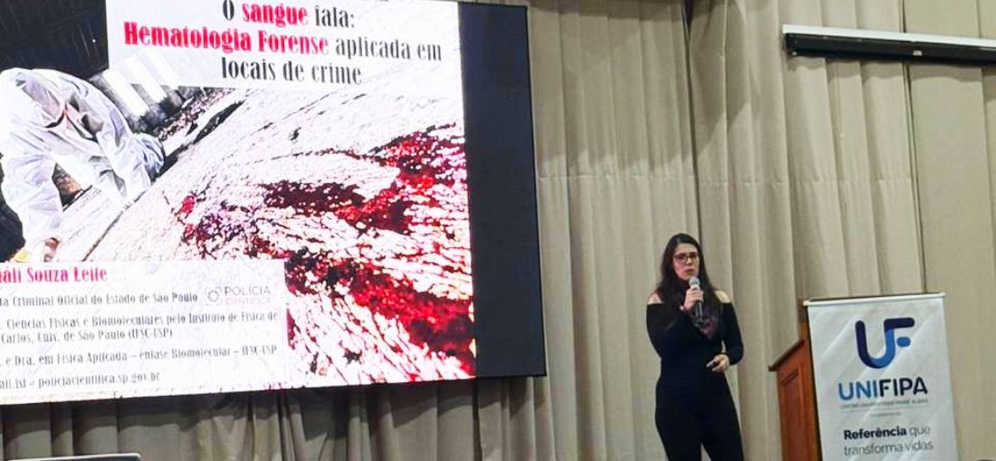 Liga da Biomedicina UNIFIPA realiza palestra sobre hematologia forense aplicada em locais de crime