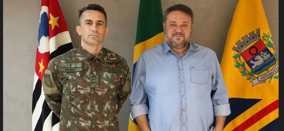 Presidente da Câmara de Catanduva recebe o chefe de instrução do Tiro de Guerra e reforça importância da formação cívica dos jovens