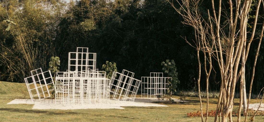 A instalação “Trepa-trepa”, do artista plástico Paulo Climachauska, na Fazenda Vista Verde - Crédito: Divulgação/Fazenda Vista Verde