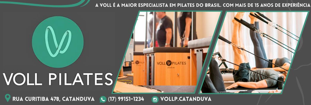 Franquia oficial da VOLL Pilates Studios | Unidade Catanduva. Parte da rede oficial VOLL Pilates.