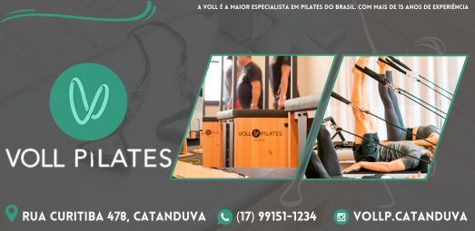 Franquia oficial da VOLL Pilates Studios | Unidade Catanduva. Parte da rede oficial VOLL Pilates.